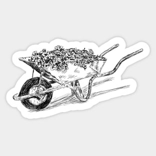 Wheelbarrow image Sticker